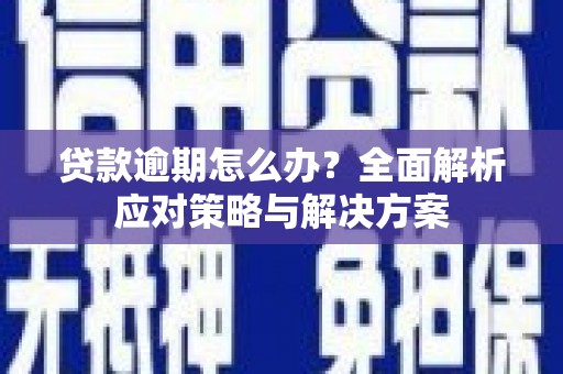 沭阳贷款逾期怎么办？全面解析应对策略与解决方案