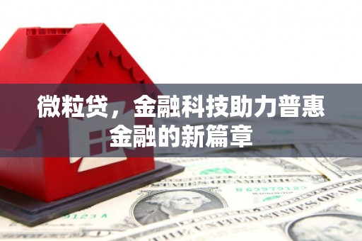 沭阳微粒贷，金融科技助力普惠金融的新篇章