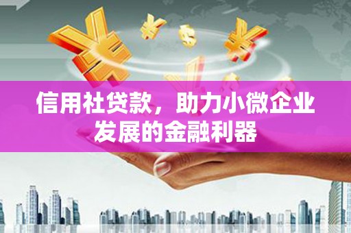 沭阳信用社贷款，助力小微企业发展的金融利器