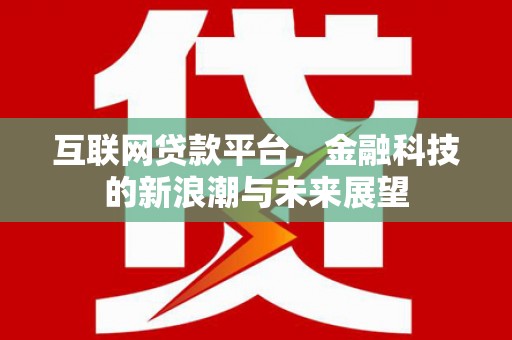 沭阳互联网贷款平台，金融科技的新浪潮与未来展望